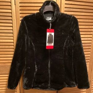 32 Degrees Heat Black Plush Faux Fur Jacket